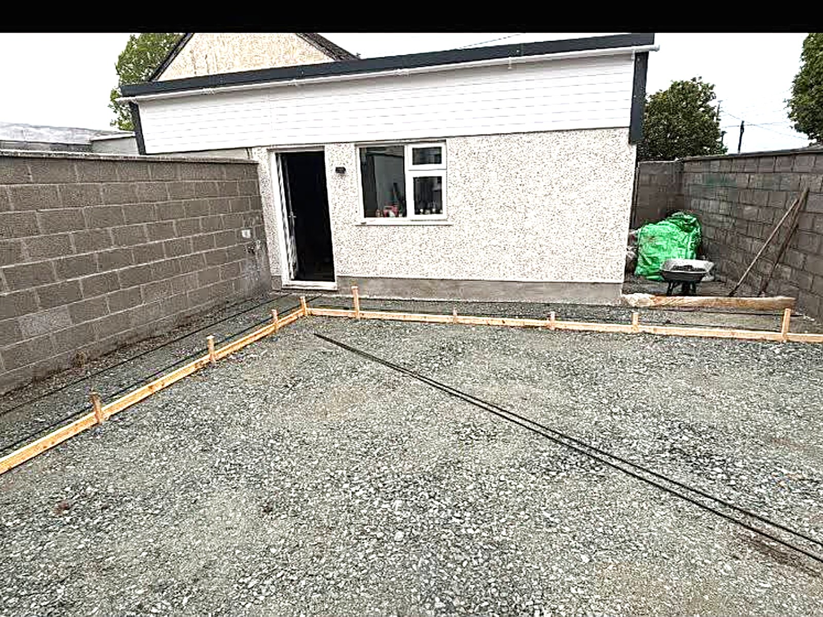 Garden room surround before work started