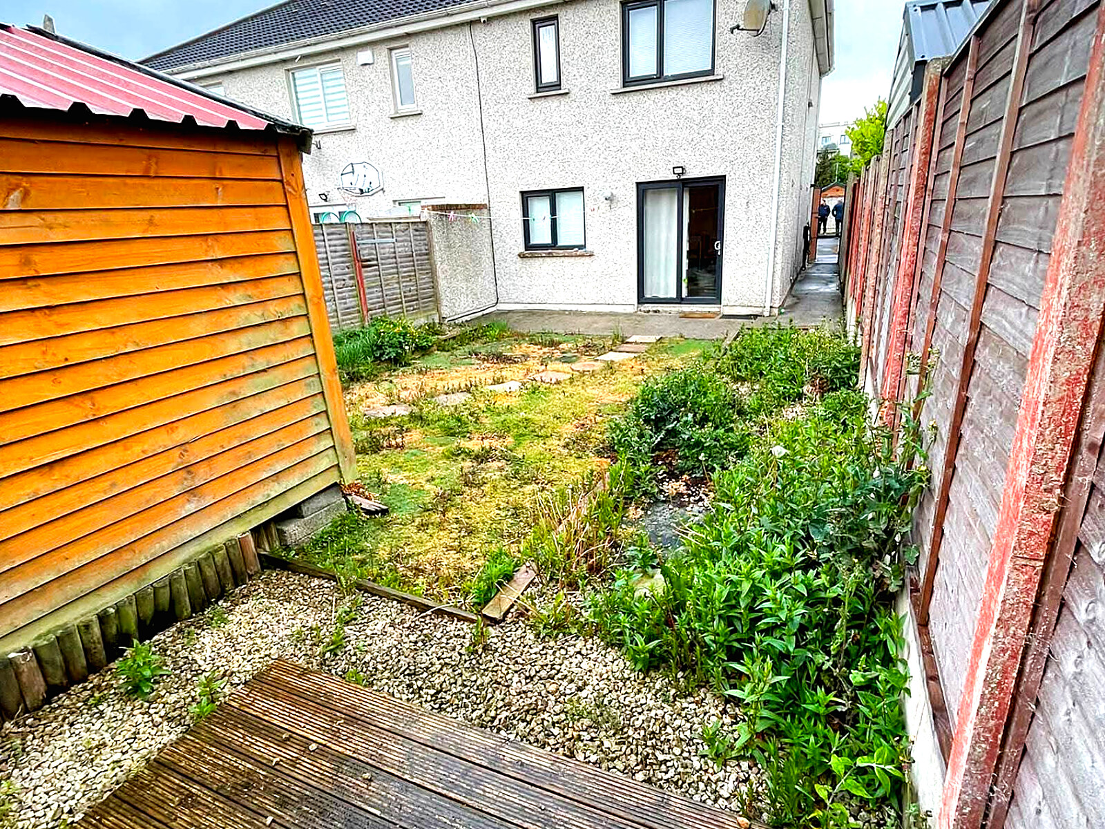 Rear garden makeover before work started