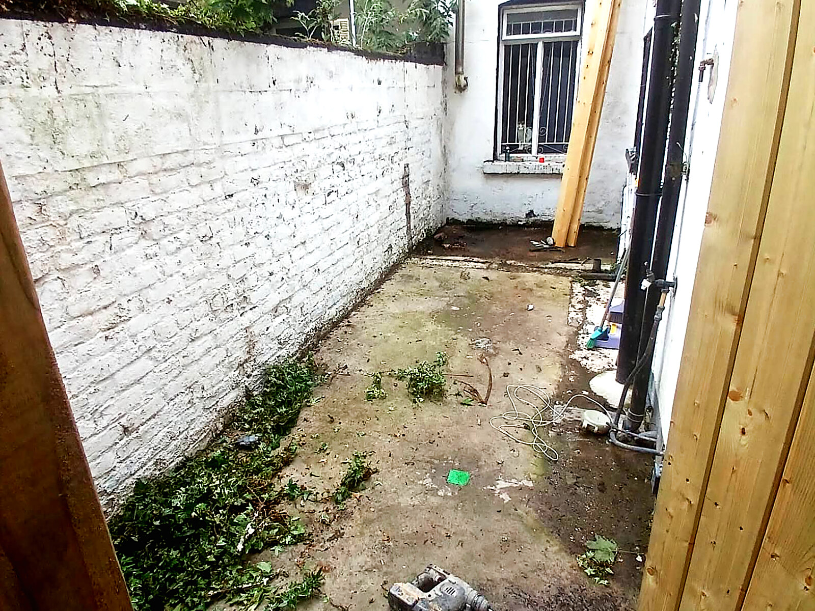 Courtyard rebuild before work started