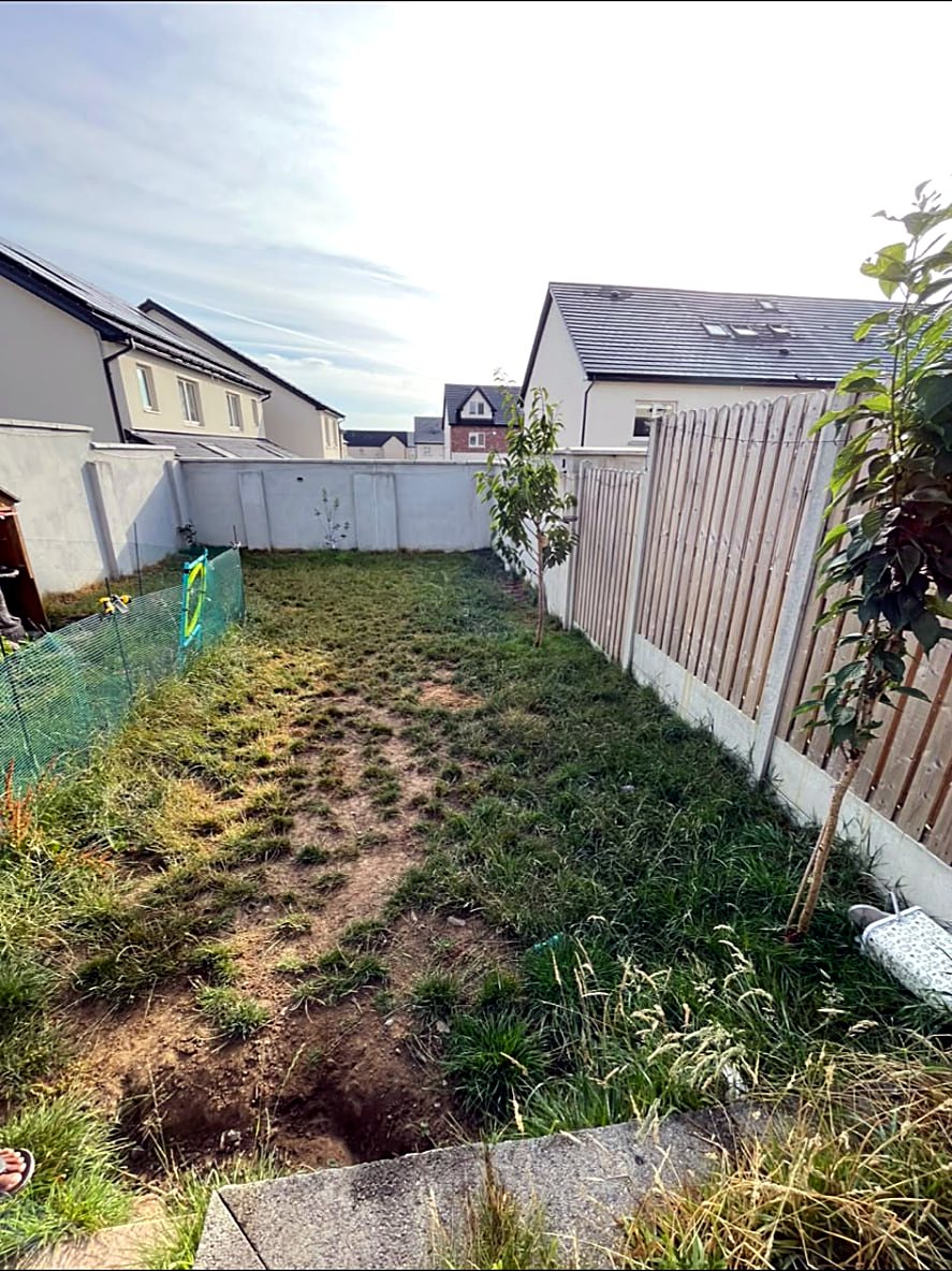 Narrow side garden before work started